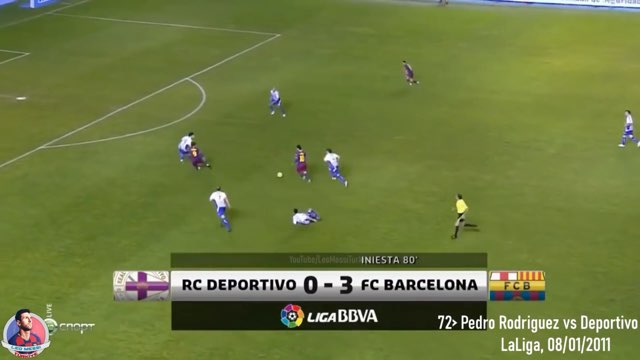 Messi Assist #72 vs Deportivo La Coruña